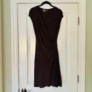 Tommy Bahama Brown Faux Wrap Floral Dress Size S